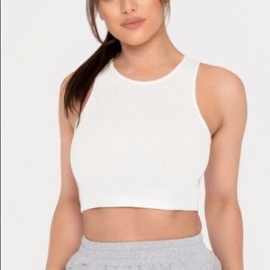 NWT Becca Rib Sleeveless Crop Top (Black) Meshki